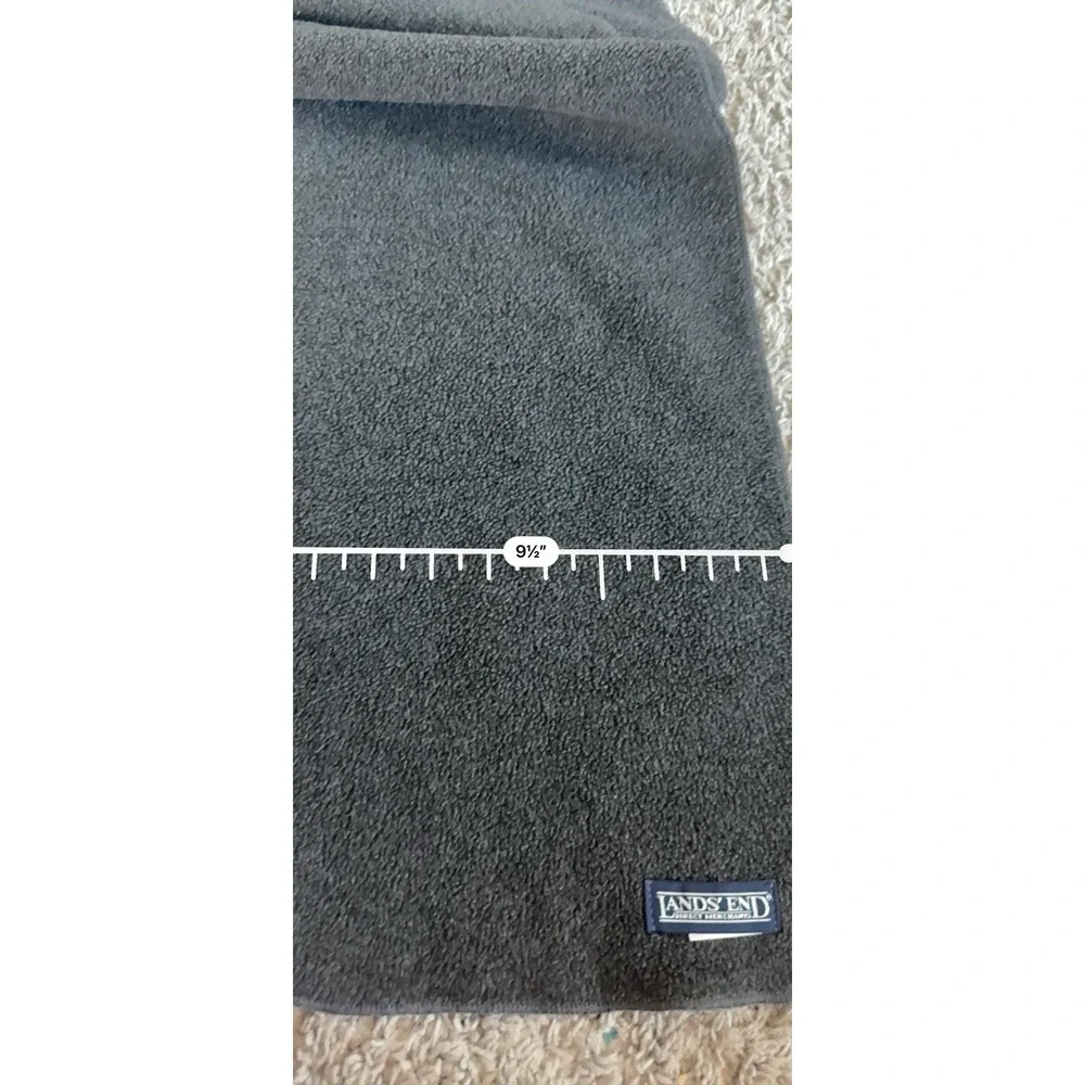 Vintage Lands End Gray FLEECE Scarf Lot Of 2!